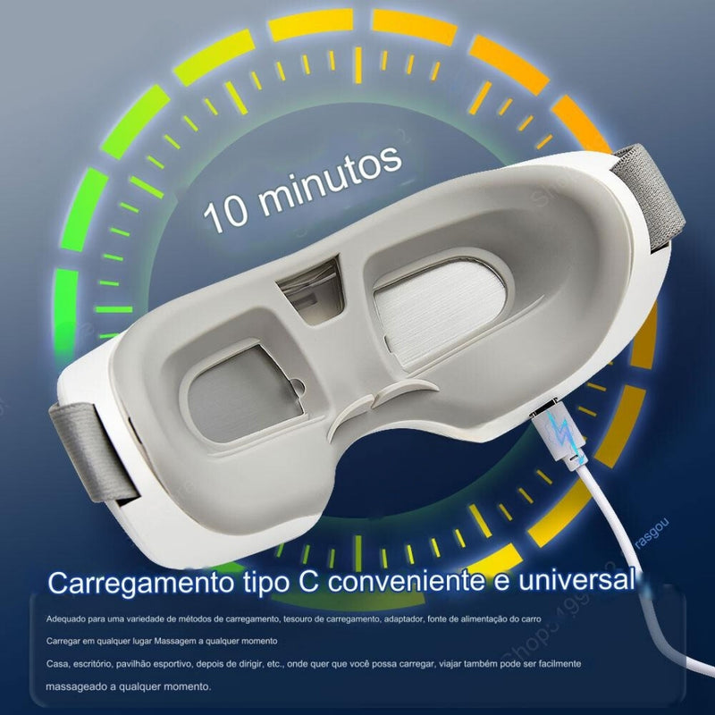 Máscara de Olho - Smart Steam ® Massageador Compressa Quente (Fim da insônia/enxaqueca)