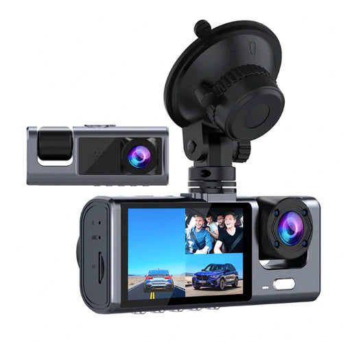 Câmera Veicular VisionDrive 3 em 1 - Gravação FULL HD