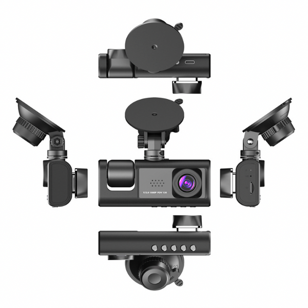 Câmera Veicular VisionDrive 3 em 1 - Gravação FULL HD